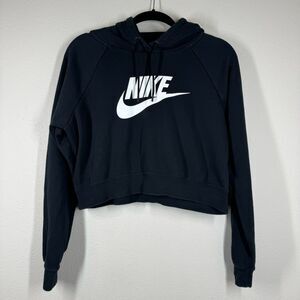 Nike Women's Cropped Fleece Pullover Hoodie Sweatshirt CJ6327 Womens Size Medium